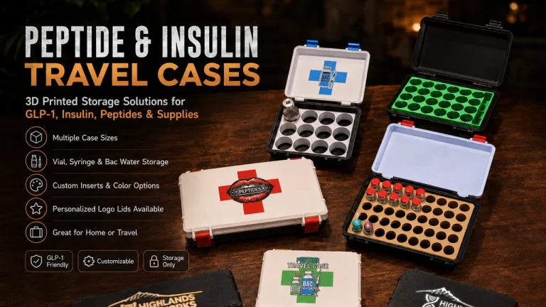 Peptide and insulin travel case storage options by PixelMaistir.